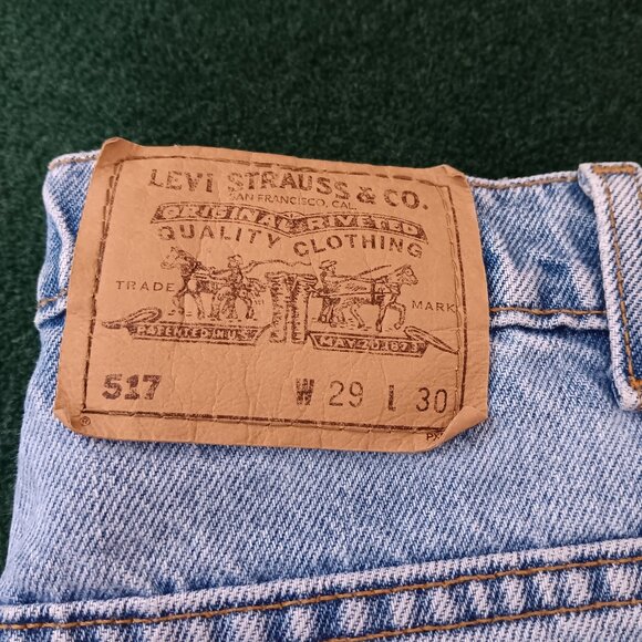Vintage Levi's 517 Orange Tab Made in USA Straight Leg Jeans - Picture 3 of 12